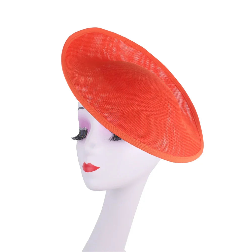 Luxury 30CM round fascinator base, an exceptional DIY hat supply for women, designed for creating stunning fascinator hats for formal gatherings.