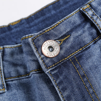 Elegant design of Luxury Men's Ripped Skinny Jeans, highlighting the distressed look and premium denim fabric.