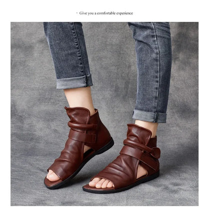 Luxury Birkuir sandals for women with a flat sole and pleated genuine leather upper, combining style and comfort for trendy casual occasions.