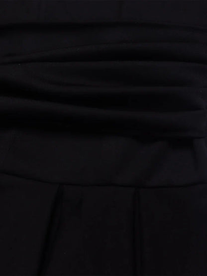 Elegant Wmstar Plus Size Women's African Dress featured on a model showcasing its sophisticated design and knee-length silhouette.