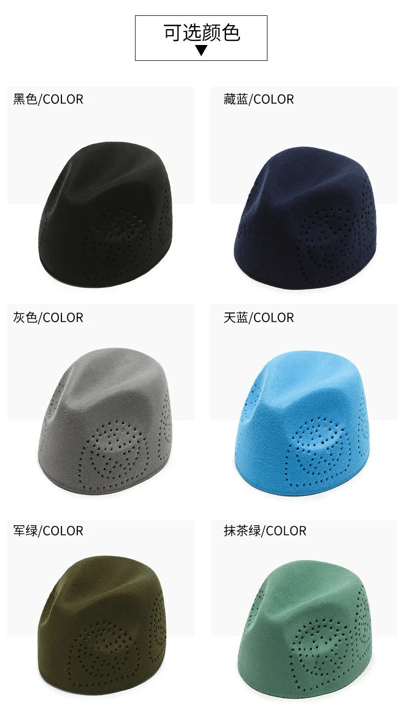 Stylish red Eid prayer cap for women, showcasing a sophisticated shape and chic geometric pattern, ideal for casual and formal wear.