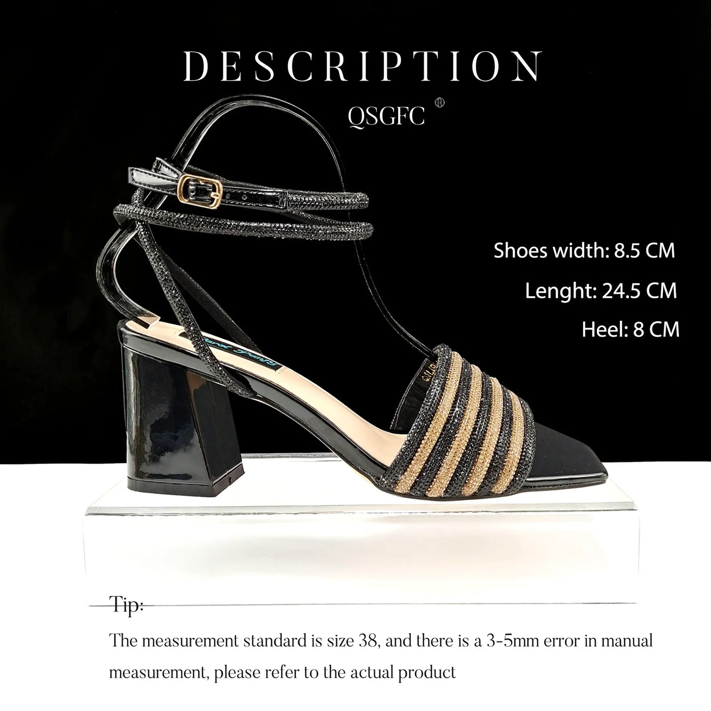 Close-up of luxurious rhinestone detailing on olive green peep toe high heel pumps, showcasing exquisite craftsmanship.