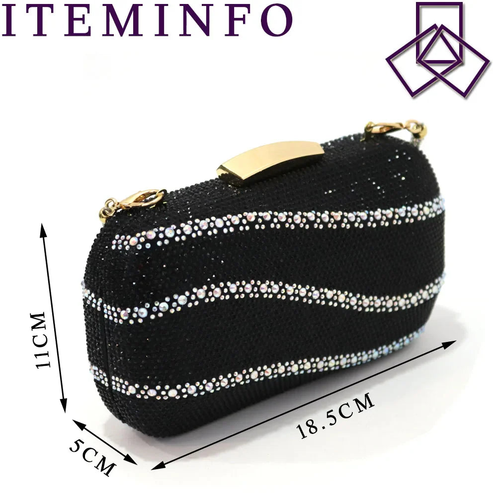 Elegant Venus Chan black heels and matching bag set, showcasing their versatility for weddings and formal events.