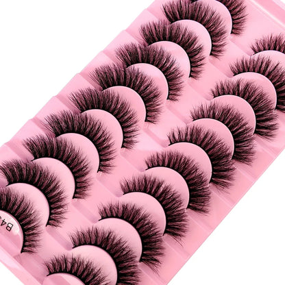 Soft and thick faux mink false eyelashes, perfect for creating a voluminous and alluring gaze.