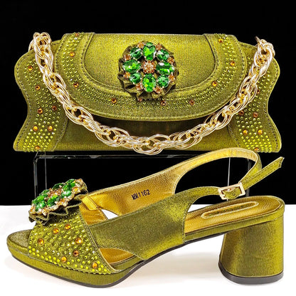 Close-up of a rhinestone detail on Queena Yan peep-toe heels, showcasing exquisite craftsmanship and fashion-forward design.