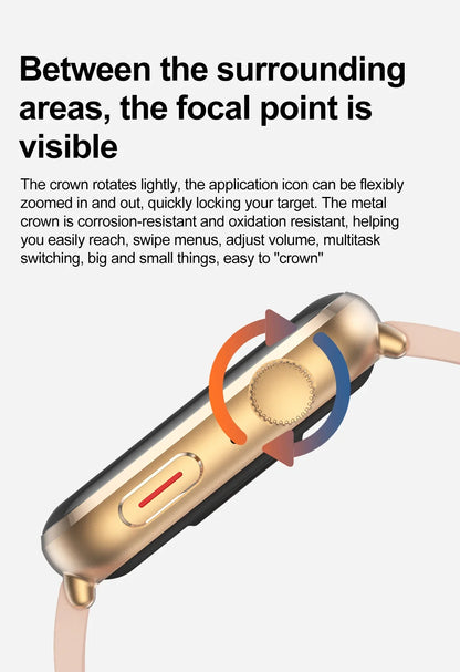 Elegant women's smartwatch combining luxury and technology, equipped with health monitoring features and a beautiful AMOLED display, perfect for fitness enthusiasts.