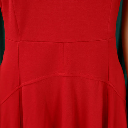 Showcasing the range of sizes available for the elegant high-waisted pleated dress, suitable for women from size S to XXXL.