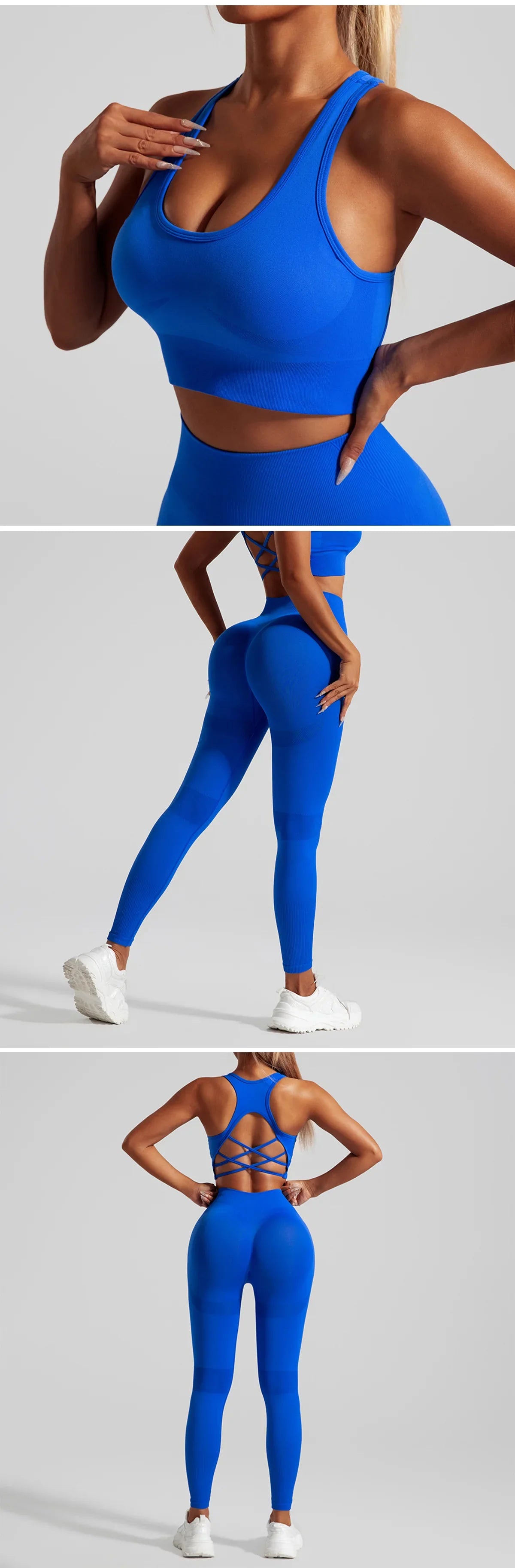 Close-up view of breathable fabric in the luxury seamless yoga set for women, showcasing its exquisite craftsmanship and comfort.