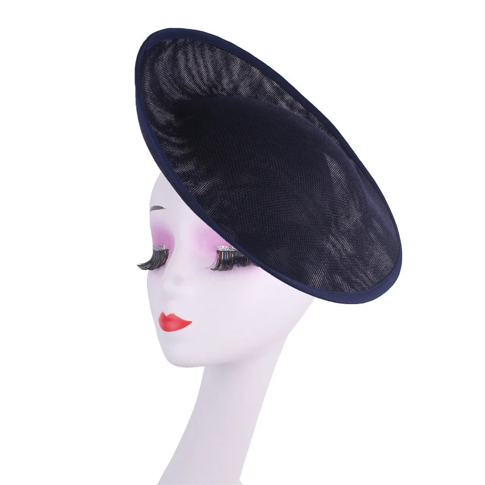 Elegant 30CM round fascinator base designed for DIY millinery hat making, perfect for women's wedding accessories and formal events.