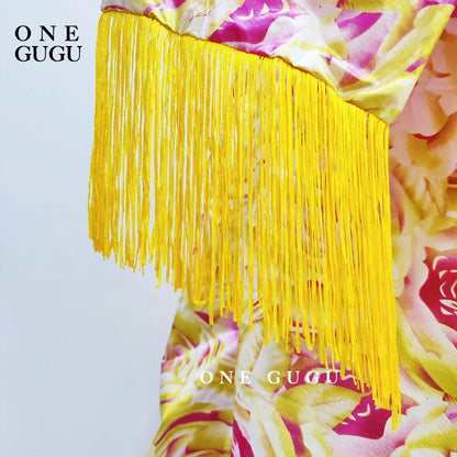 Elegant blue Bazin Riche African Dashiki wedding gown featuring an exquisite tassel shawl, ideal for women seeking traditional yet luxurious attire.