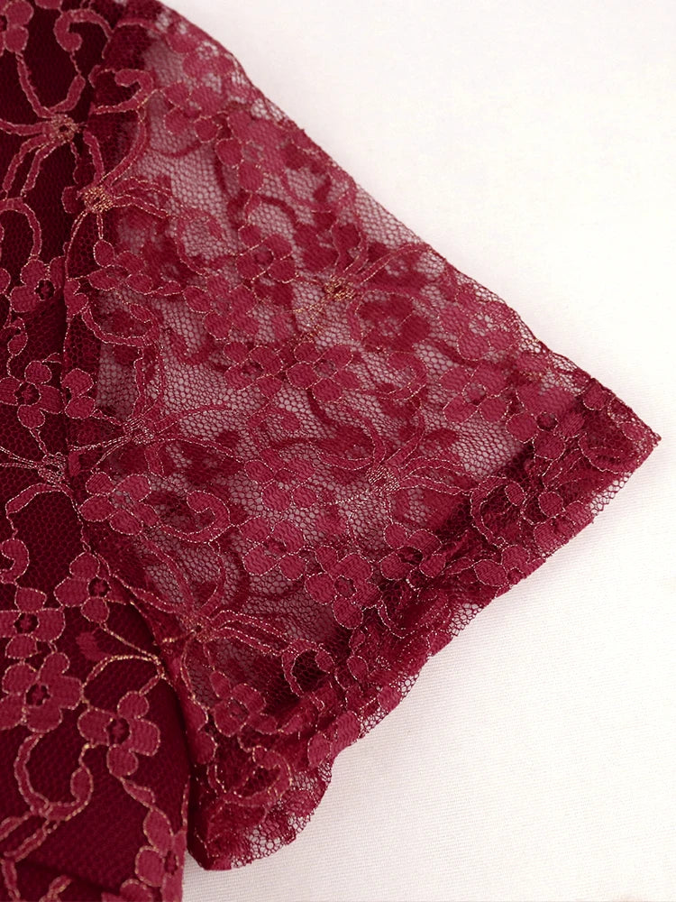 Luxury black lace bodycon dress designed for women, showcasing a flattering silhouette and exquisite detailing for special occasions.