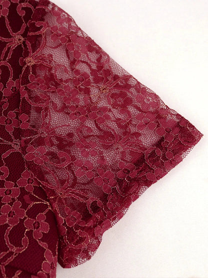 Luxury black lace bodycon dress designed for women, showcasing a flattering silhouette and exquisite detailing for special occasions.