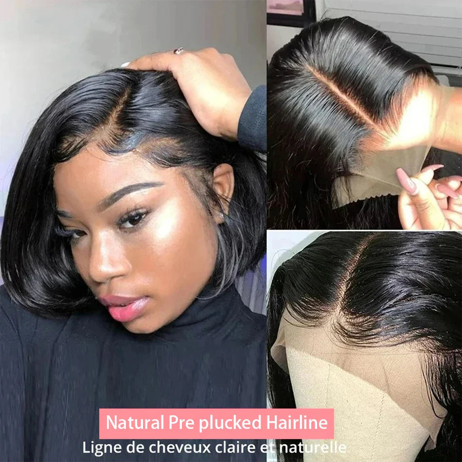 Stylish 14 inch bob wig displayed on a mannequin, highlighting its straight texture and elegant simplicity, perfect for sophisticated hair aesthetics.