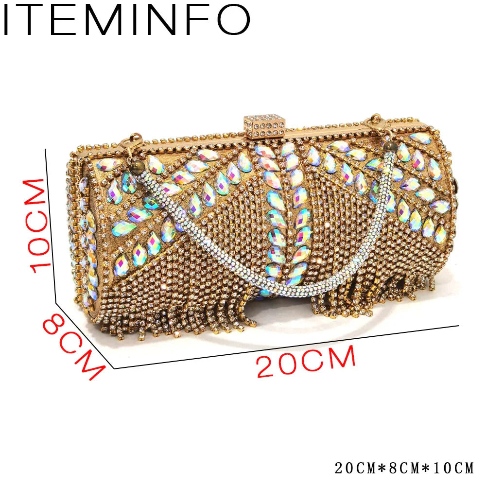 Luxury black handbag with metal handle and long chain shoulder strap, complementing Venus Chan's lace high heel set for women.