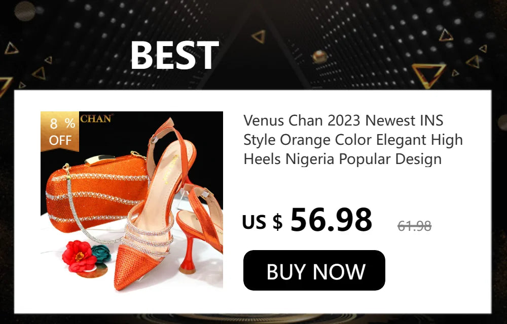 Chic Venus Chan high heel and bag set in purple, ideal for weddings, parties, and other upscale occasions.
