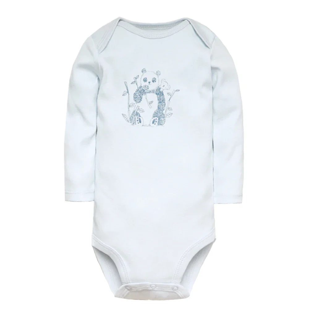 Charming infant bodysuit set made from soft cotton, featuring full sleeves and unique cartoon designs suitable for all occasions.