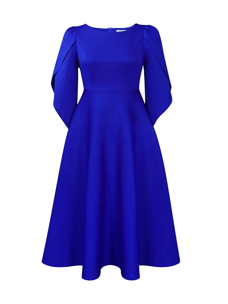 Wmstar Women's Elegant A-Line Banquet Dress showcasing a luxurious large swing skirt, perfect for summer celebrations in sizes S to XXXL.