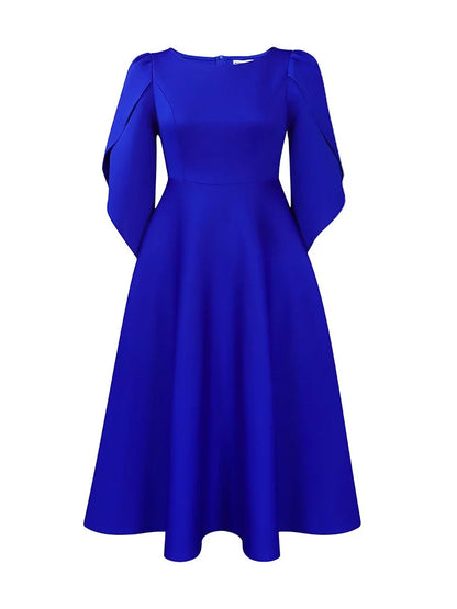 Wmstar Women's Elegant A-Line Banquet Dress showcasing a luxurious large swing skirt, perfect for summer celebrations in sizes S to XXXL.