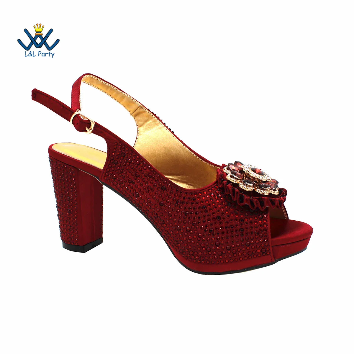 Fashion shot of magenta peep toe pumps paired with a matching handbag, exemplifying high-class party attire for women.