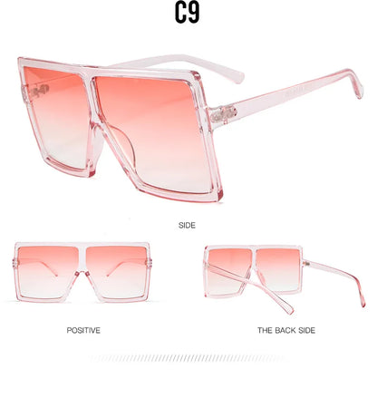 FenQiqi oversized square sunglasses for men and women, featuring UV400 protection, sleek design, and luxurious style.
