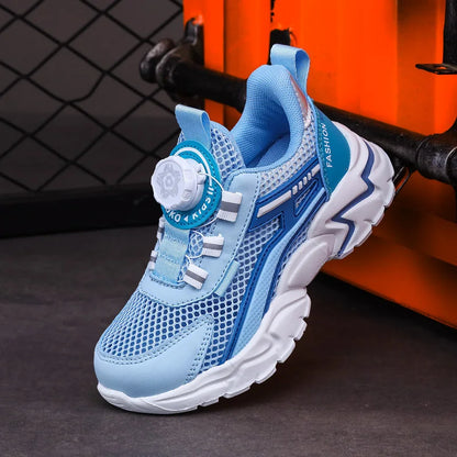 Fashion-forward boys' summer sports sneakers made from breathable mesh material, ideal for ages 7-13, with an emphasis on anti-slippery design.