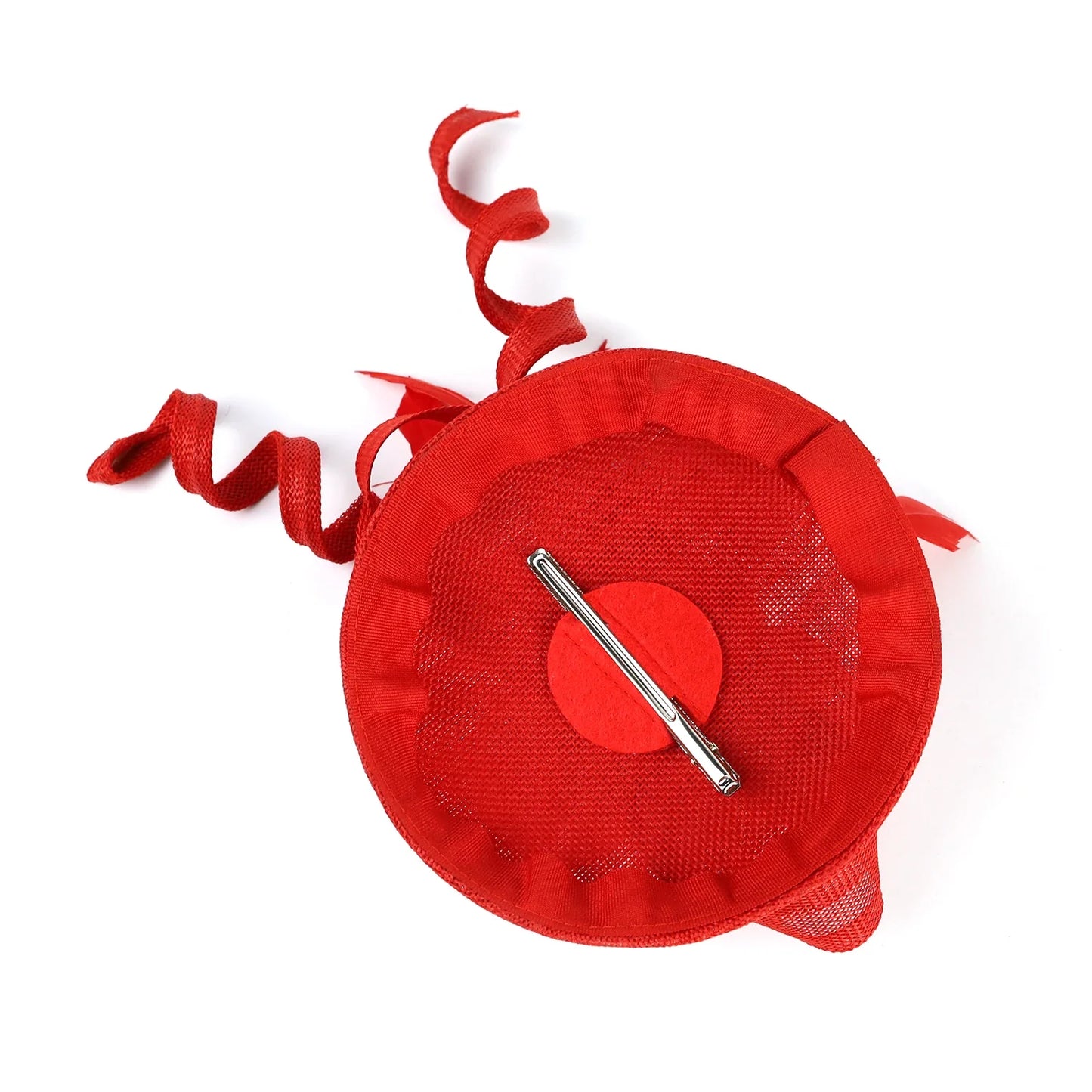 Luxurious unisex fascinator headwear with a solid pattern, designed for versatility across all seasons, elevating formal attire with elegance.