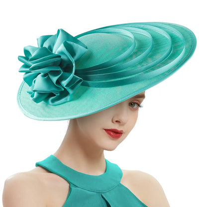 Chic sinamay hat featuring a stylish design, ideal for women seeking sophistication at weddings and special events.