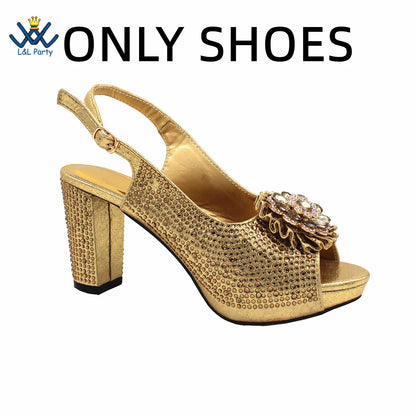 Stylish views of luxury magenta peep toe party pumps with a square heel, designed for comfort and elegance during parties.