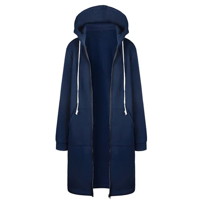 Stylish close-up of the women's thick hooded parka, highlighting its soft nylon material and chic design. Ideal for discerning women seeking both comfort and elegance during the colder months.