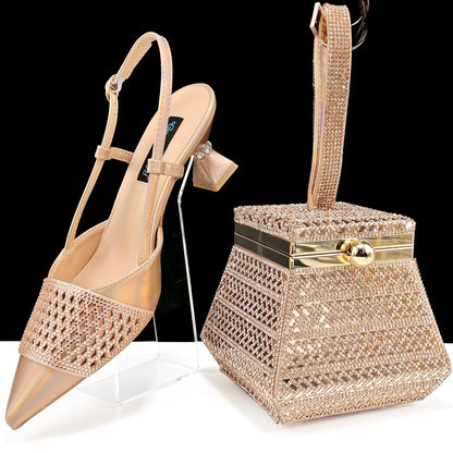 Fashionable and comfortable slingback shoes with a square heel, designed for women who appreciate luxury and style.