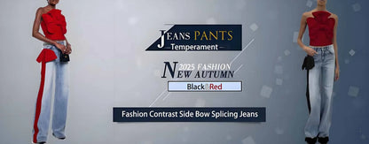 Close-up of the decorative pockets and hollow out design on BKQU women’s high waist wide leg jeans, exemplifying modern elegance and refined fashion.