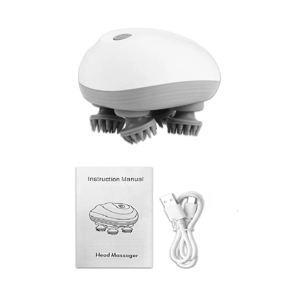 Premium SALORIE Electric Wireless Head Massager, featuring deep tissue kneading and vibrational therapy for unparalleled scalp relaxation, designed for ultimate comfort and luxury.