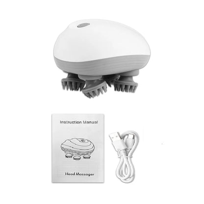 Premium SALORIE Electric Wireless Head Massager, featuring deep tissue kneading and vibrational therapy for unparalleled scalp relaxation, designed for ultimate comfort and luxury.