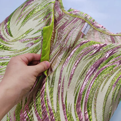 Elegant African women brocade boubou dress featuring unique Bazin riche decoration, perfect for luxury parties and celebrations.