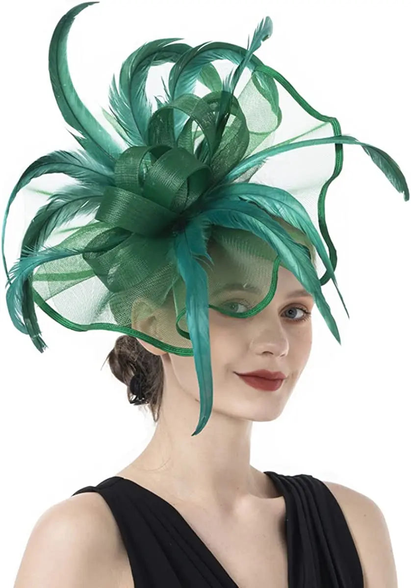 Luxury elegant women's floral fascinator hat, perfect for church, Kentucky Derby, Royal Ascot and tea parties, showcasing exquisite detailed floral designs and intricate craftsmanship.