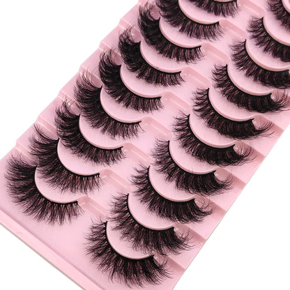 Collection of dramatic wispy false eyelashes, ideal for enhancing beauty with sophistication and elegance.