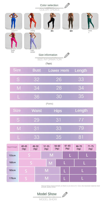 Elegant display of the luxury seamless yoga set for women, featuring solid colours and a sleek design, ideal for stylish workouts.