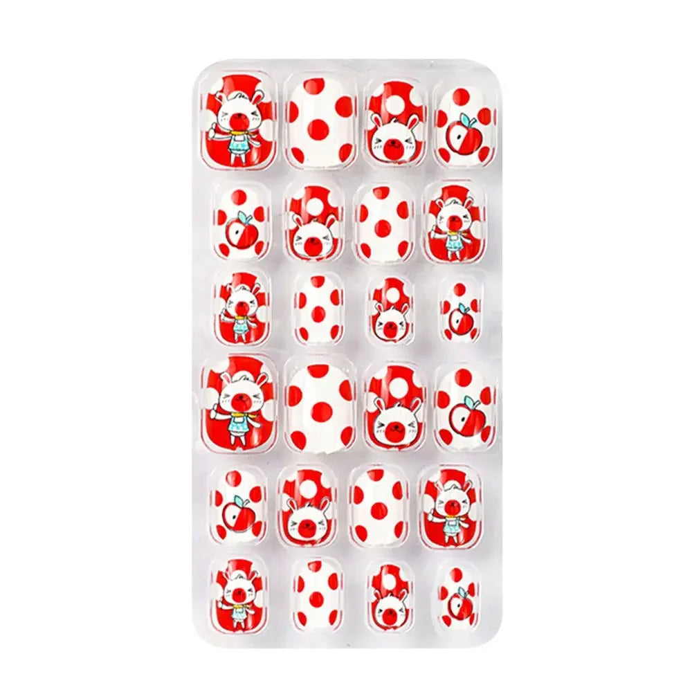 Elegant acrylic press on false nails set for girls featuring cute candy flower designs, perfect for stylish nail decoration gifts.