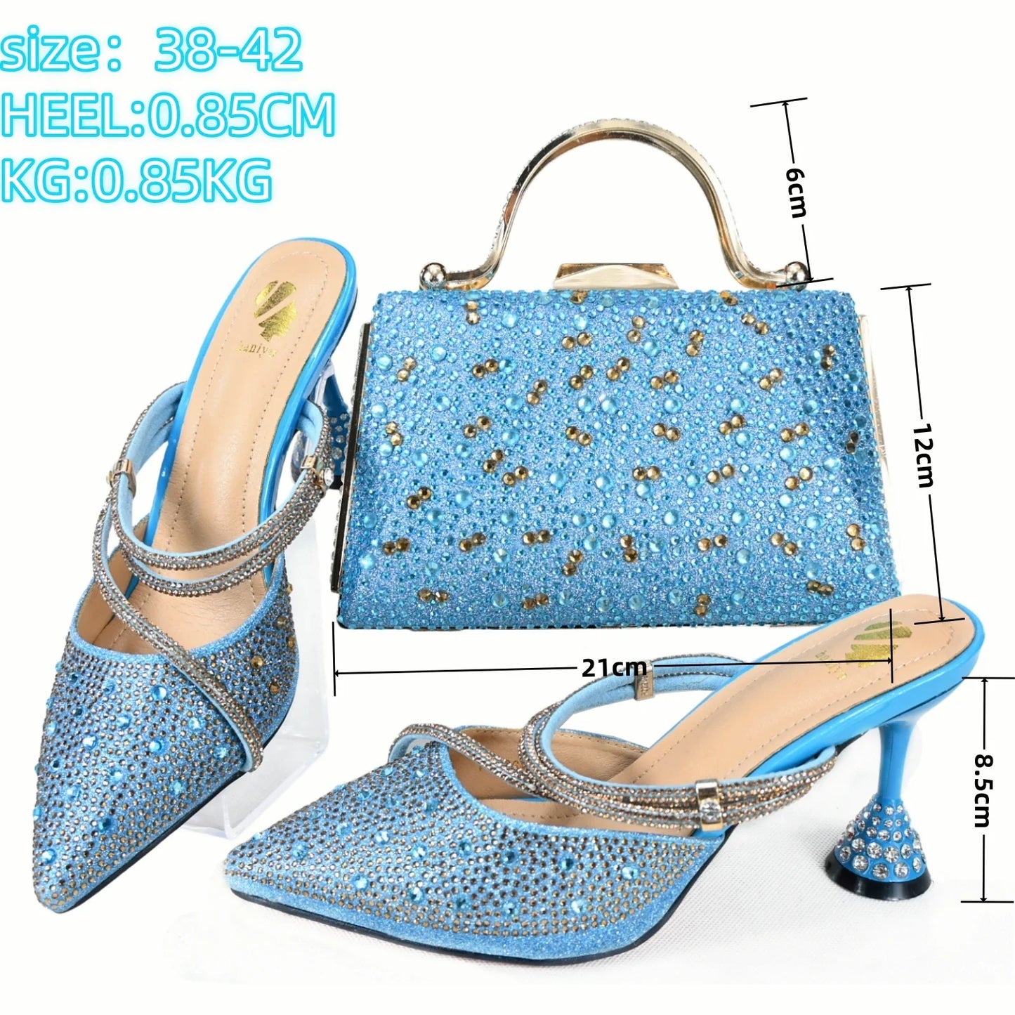 Chic matching bag set designed to complement luxury Italian women's peep toe pumps, ideal for stylish women.