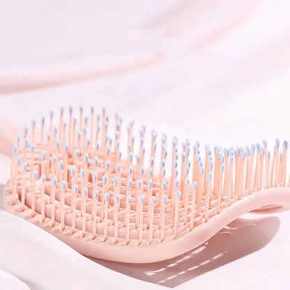 Premium Plastic Hollow Out Hair Comb, designed for quick detangling and invigorating scalp massage.