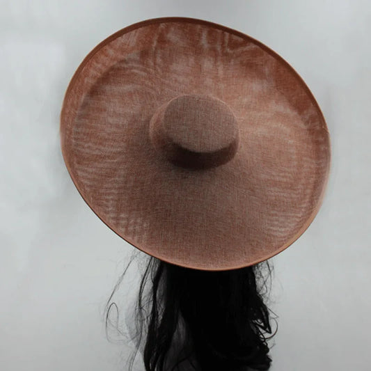 Sophisticated DIY millinery cap for women, ideal for classy occasions, crafted from high-quality polyester with a solid pattern.