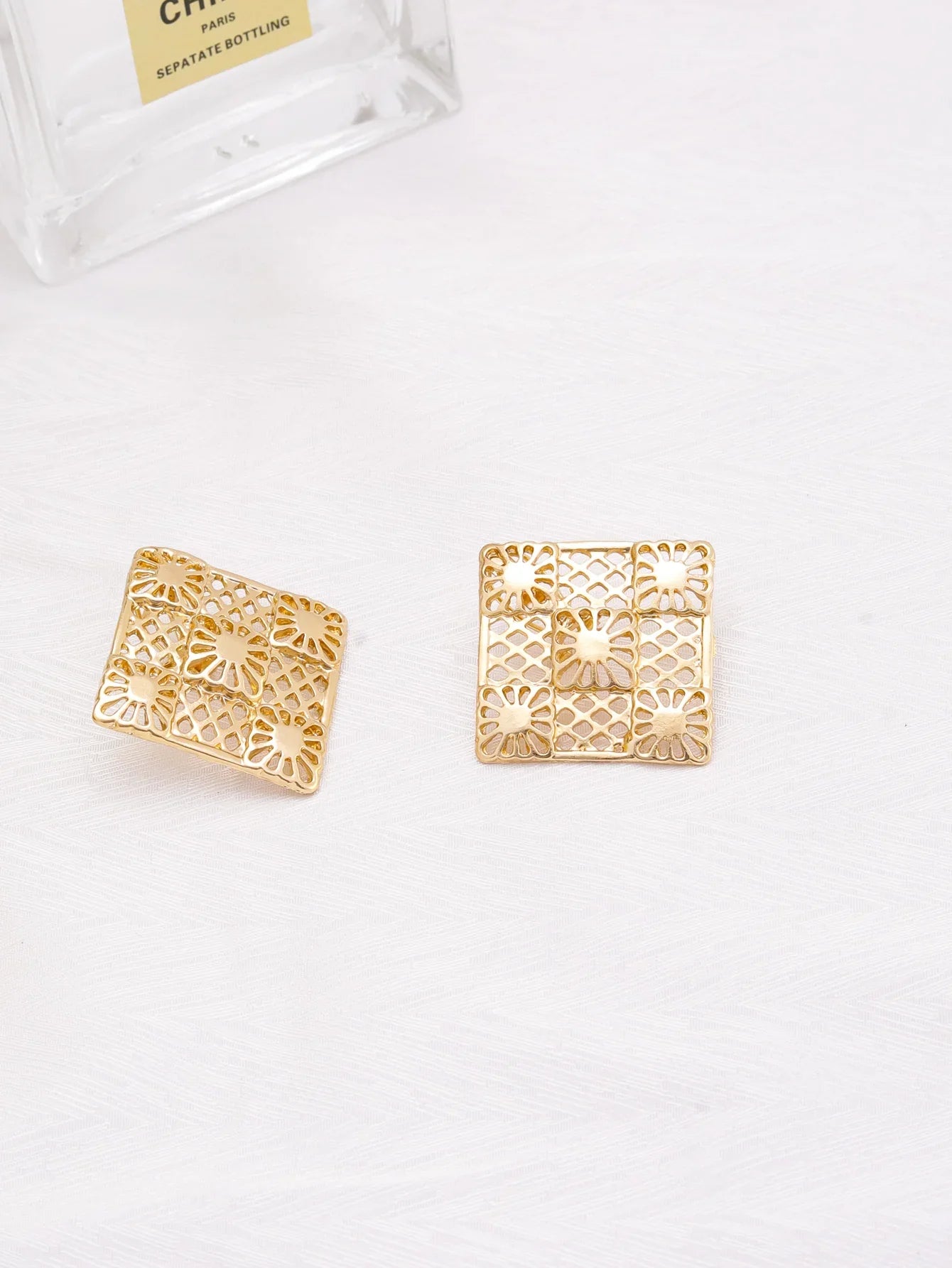 Chic ring from the Luxury Geometric Jewelry Set, crafted in 18K Gold Plated finish, perfect for special events and bridal wear.