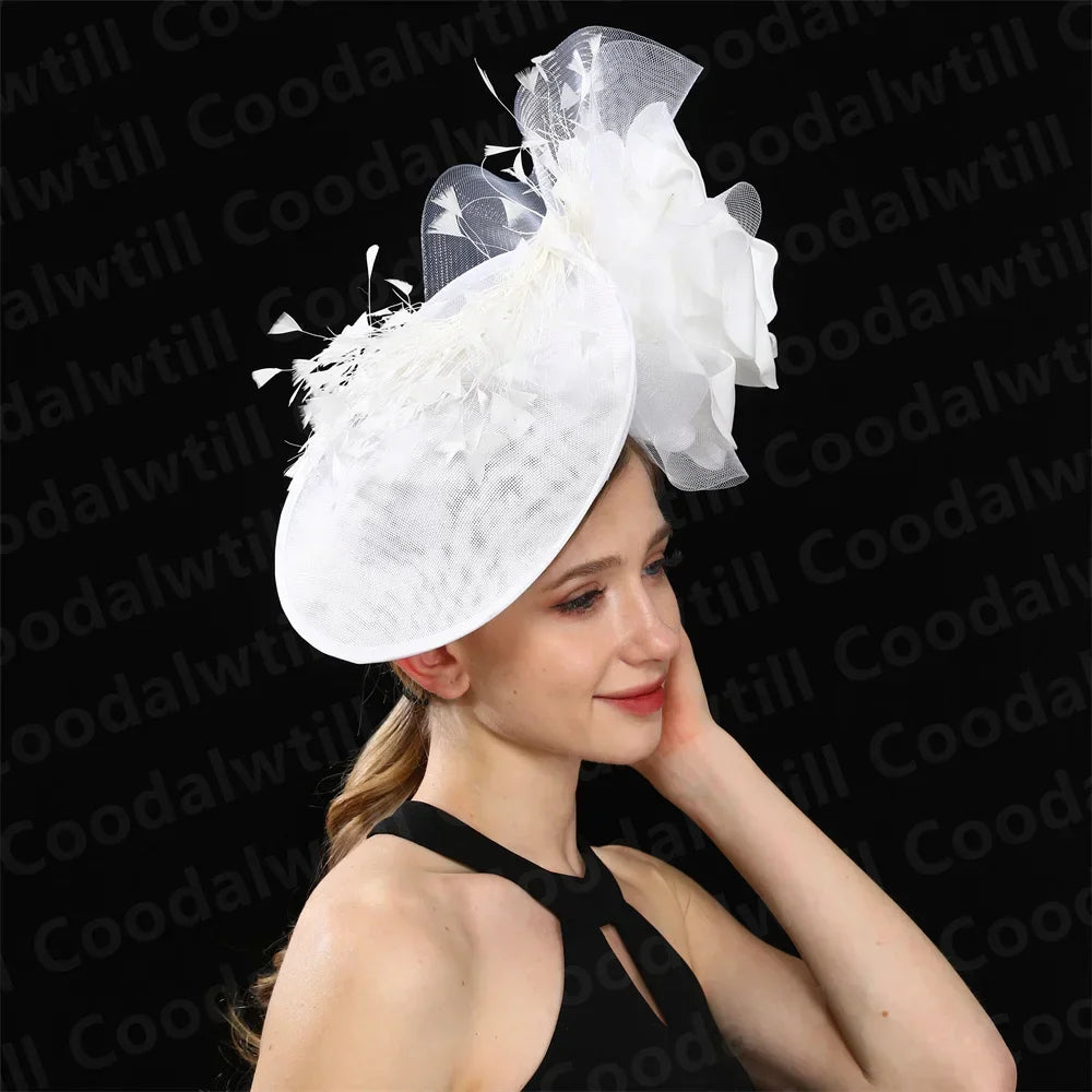 Chic purple pillbox fascinator hat for women, ideal for church services and cocktail events, exuding sophisticated elegance.