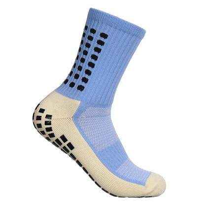 Premium quality nylon running socks for men featuring a non-slip design, ideal for football and outdoor sports activities.