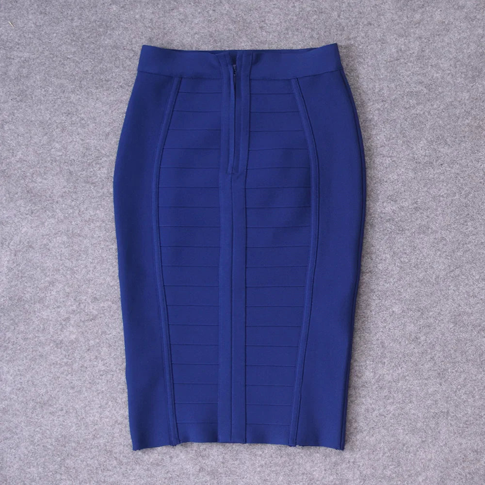 Stylish HQBORY knee-length bandage skirt, ideal for middle-aged women, offering timeless elegance and European-American chic appeal.