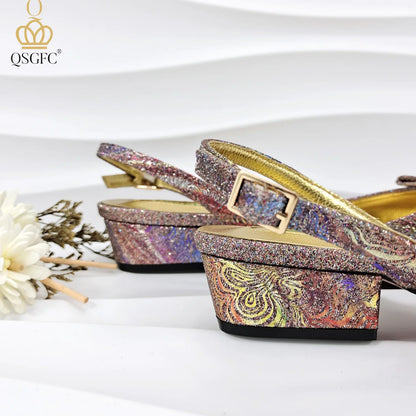 Elegant Italian ankle strap evening shoes for women in rainbow colours, showcasing a luxurious design.