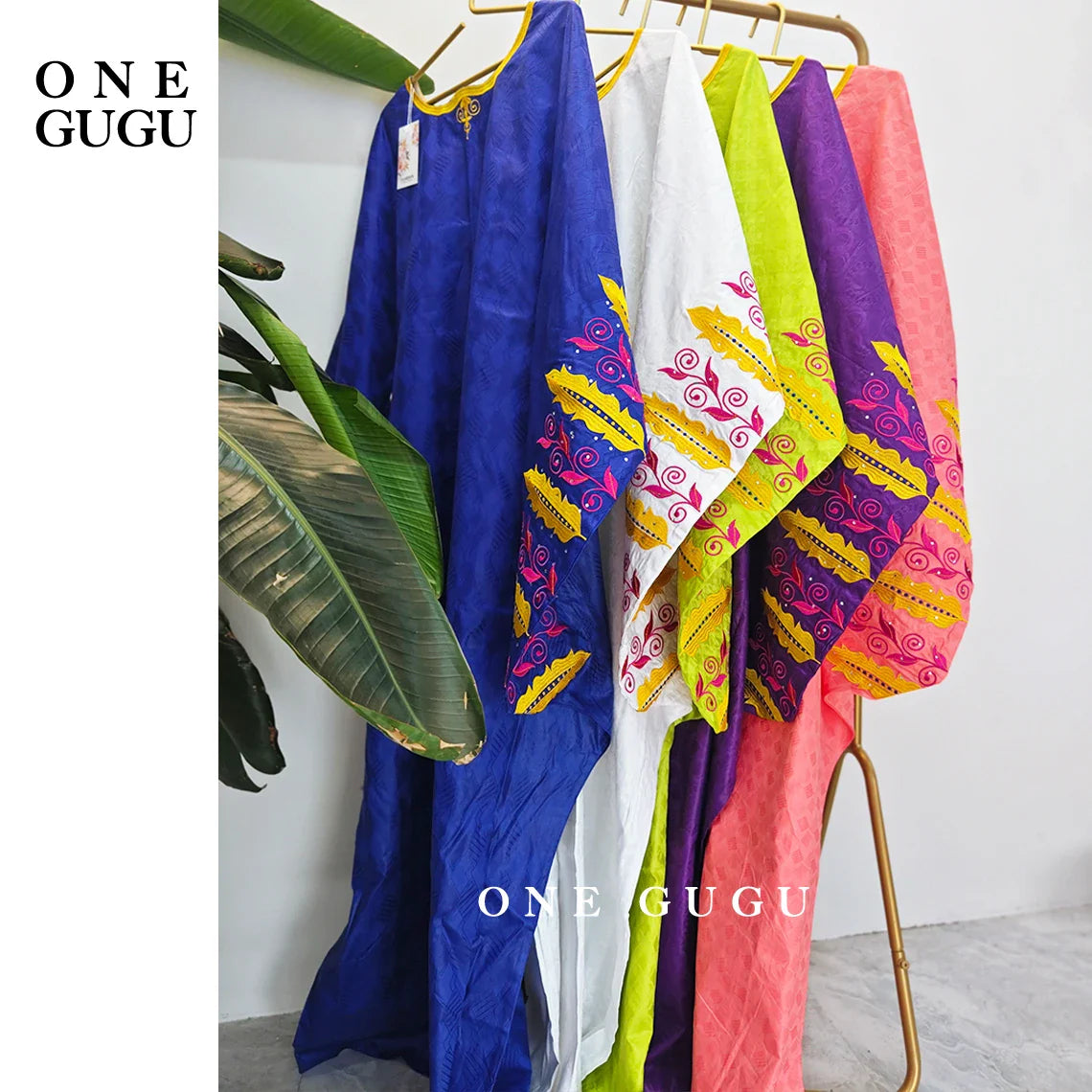 Elegant Royal Blue African Bazin Riche Boubou Dress for Women's Nigerian Wedding, adorned with luxurious embroidery decoration.