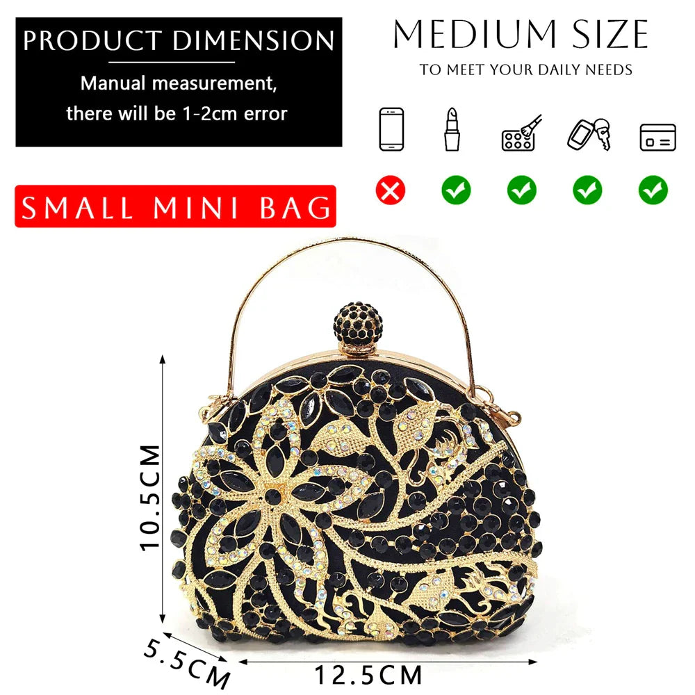 Chic mini bag set accompanying the elegant green lace shoes, featuring a stylish metal handle for sophisticated looks.