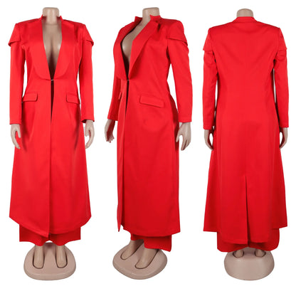 Wide leg pants for women with a high waist, presenting a sophisticated silhouette ideal for office attire, designed for comfort with an elastic waist.