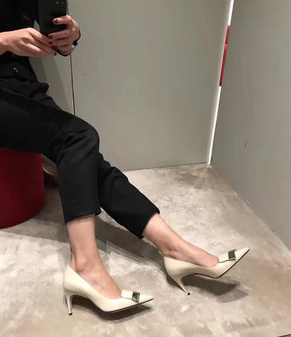 Chic slip-on design luxury high heels for women, embellished with shimmering sequined cloth for a standout look.